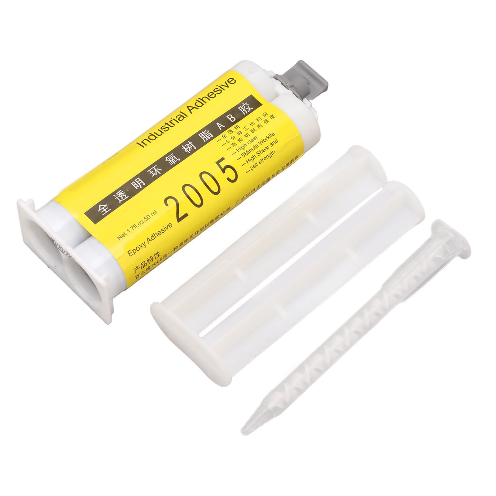 Hochviskoser, Schnelltrocknender (5 Minuten) Transparenter Epoxidkleber Für Heimwerkerprojekte, 50 Ml