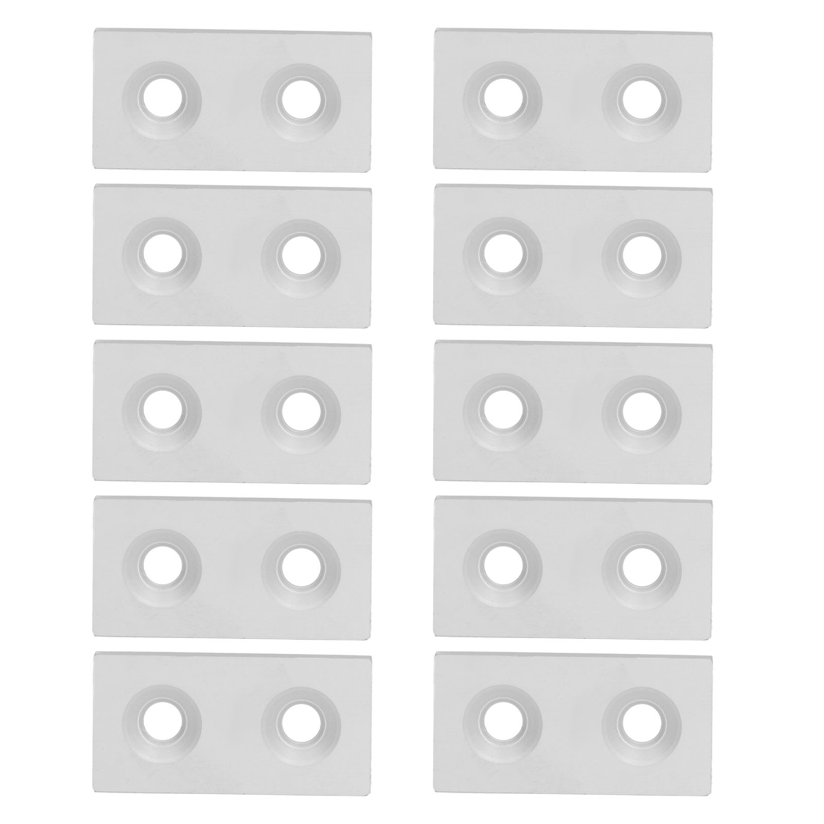 10 Stück Aluminium-profil-endkappen, Abdeckplatten Aus Metalllegierung 3060 Für Linearführungsteile, Doppelbohrungen, Silber