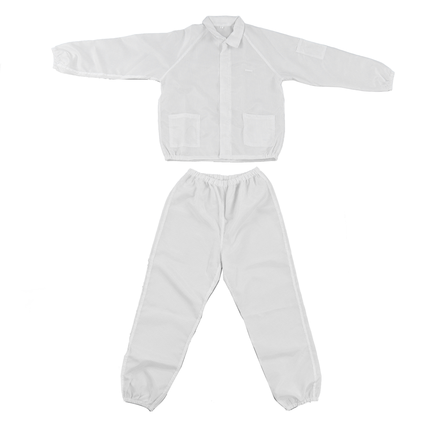 Antistatischer Polyester-schutzoverall Für Die Werkstatt, Zweiteilig, Weiß, Größe Xxl
