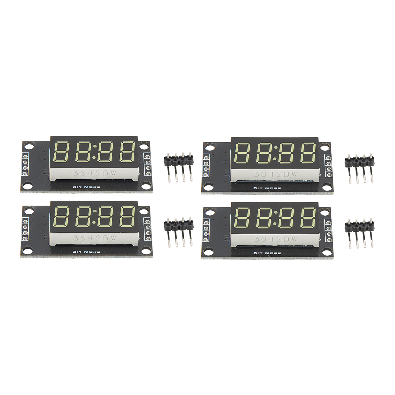 X 0,36-zoll-7-segment-led-anzeigemodule (4-stellig) Mit Tm1637-chip, Weiß, Mra110f, Für Arduino