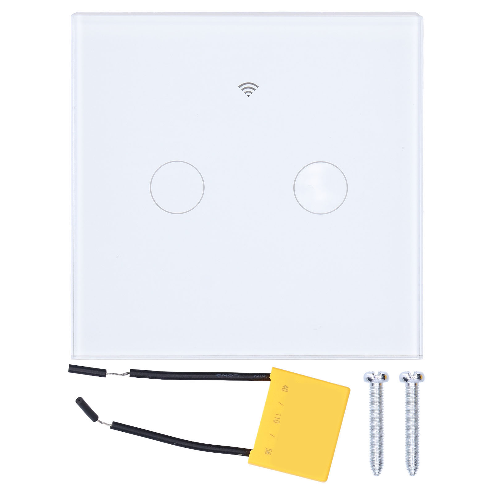 Tuya Wlan-kompatibler Smart-wandschalter, 2-wege-schalter, Kabelgebunden, 80–260 V Ac, Weiß, Eu-standard
