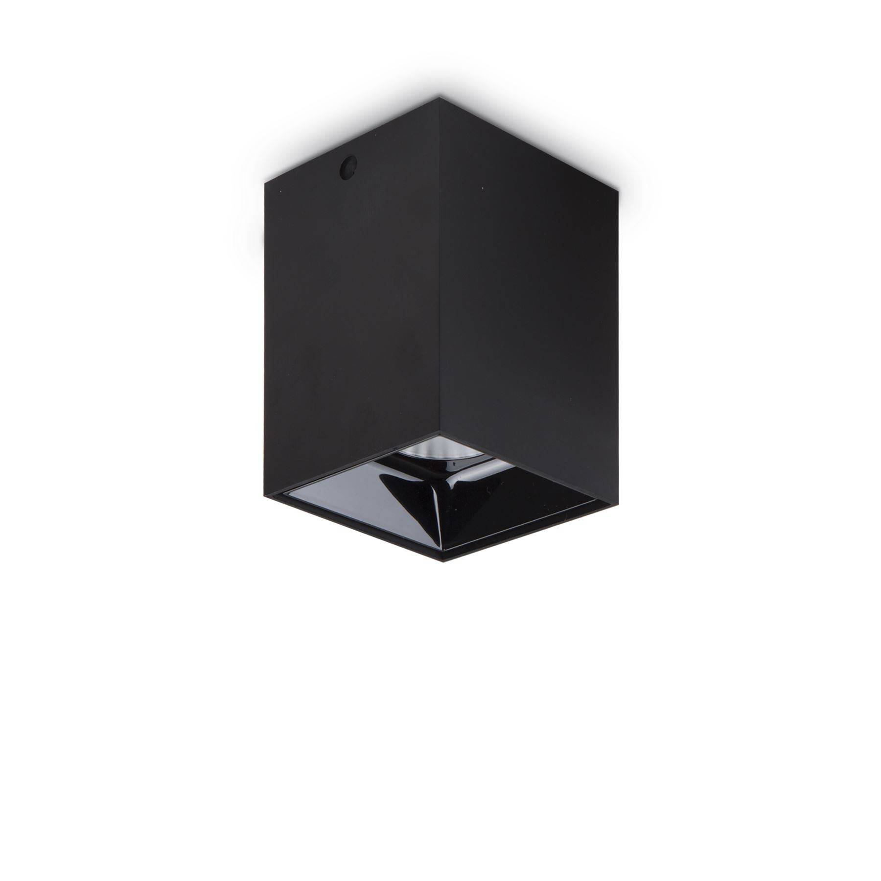 Ideal Lux - Nitro - Led 1 Light Square Surface Mounted Downlight Schwarz