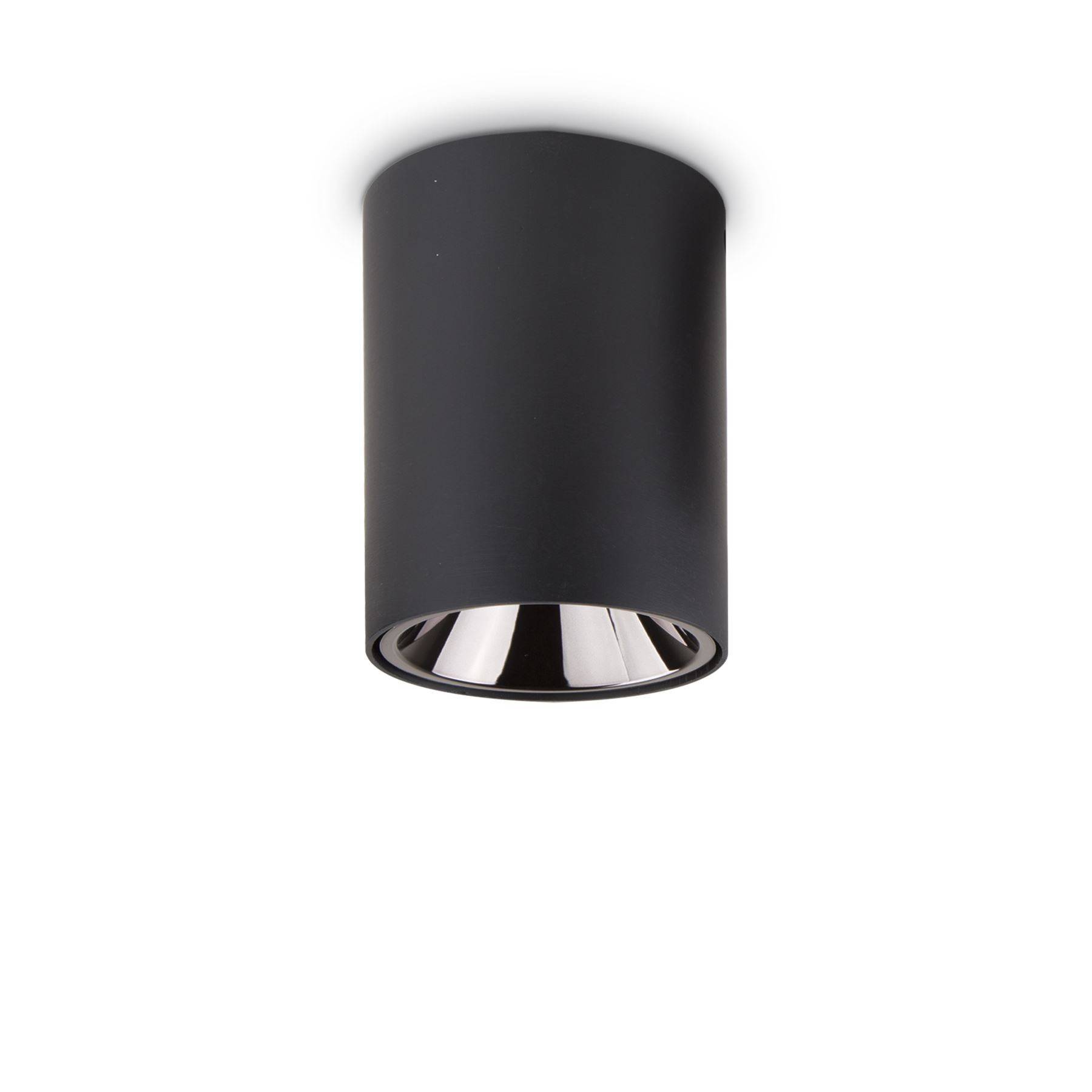 Ideal Lux - Nitro - Led 1 Light Round Surface Mounted Downlight Schwarz
