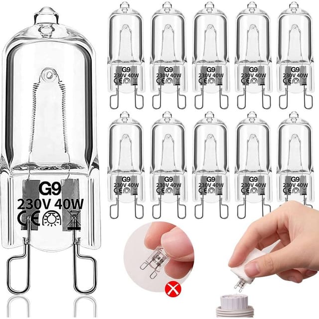 10 Stück G9 40w 230v 2900k 480lm Dimmbare Warmweiße G9-halogenlampe. Geeignet Für Backofenbeleuchtung, Deckenleuchten, Wandleuchten, Schrankbeleuchtung Usw.