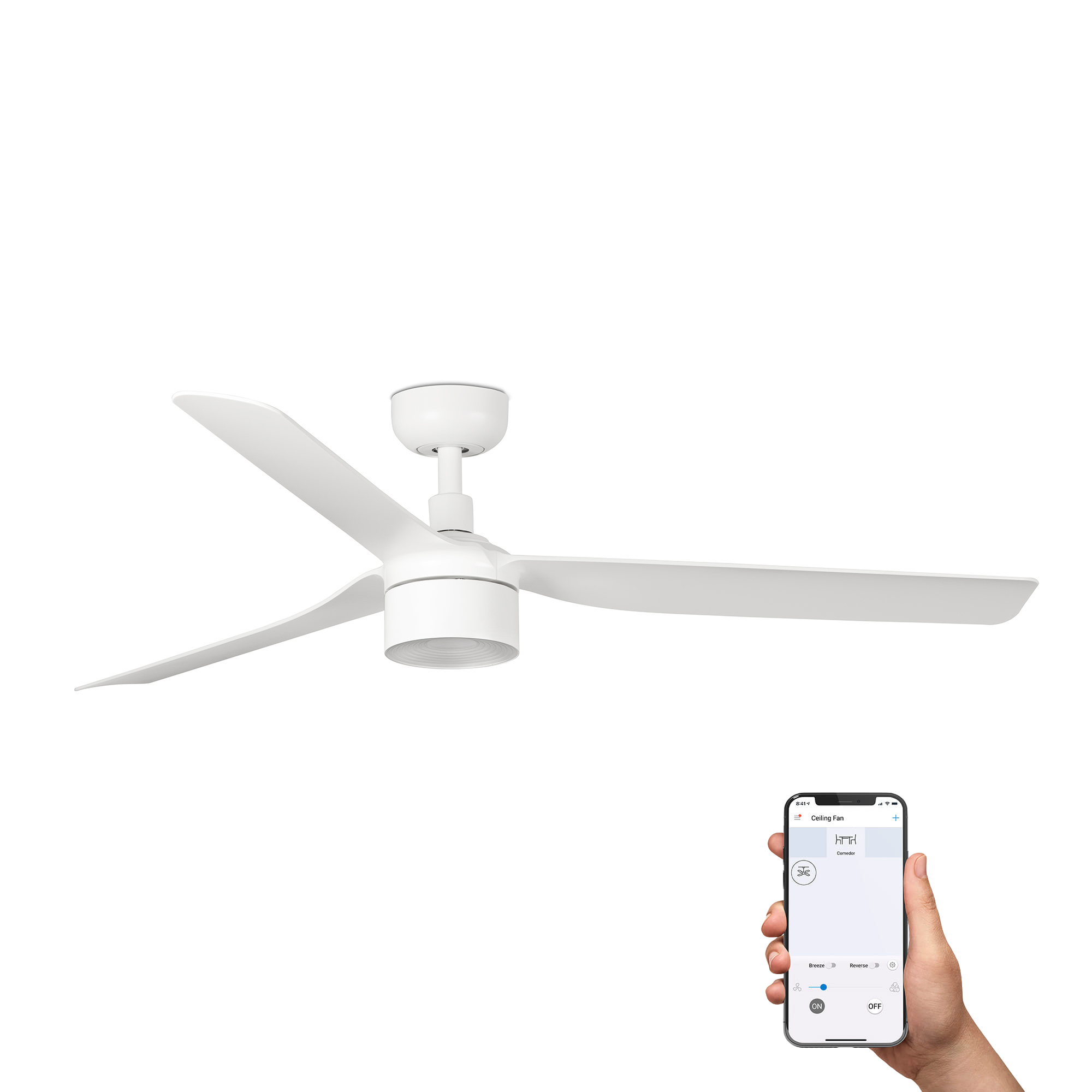 Punt Tek M Ventilatore Bianco 3000k Tuya