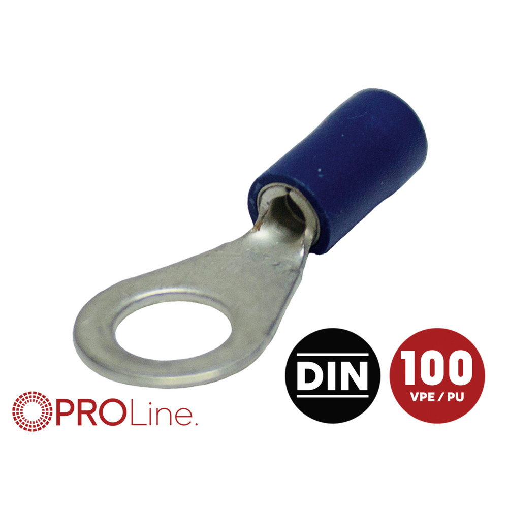 Acv 346550-2-0-p Ringkabelschuh Loch-ø=6.5 Mm Vollisoliert Blau 100 St. Piece