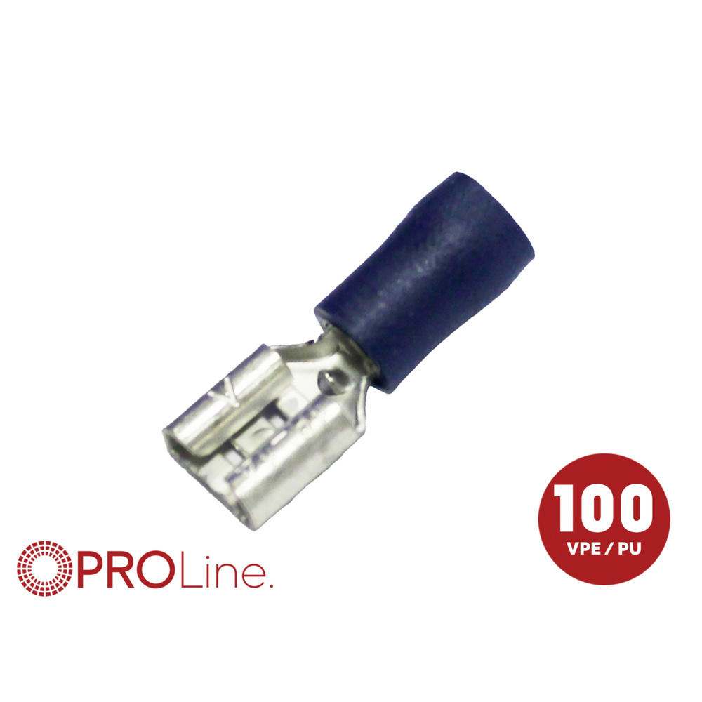 Acv 348003-2-0-p Steckzunge Steckdicke: 0.8 Mm Teilisoliert Blau 100 St. Piece