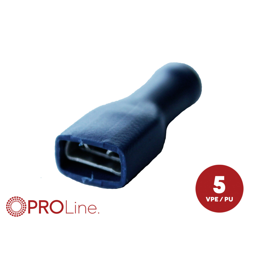 Acv 346324-1-5-p Steckzunge Steckdicke: 0.8 Mm Vollisoliert Blau 5 St. Piece