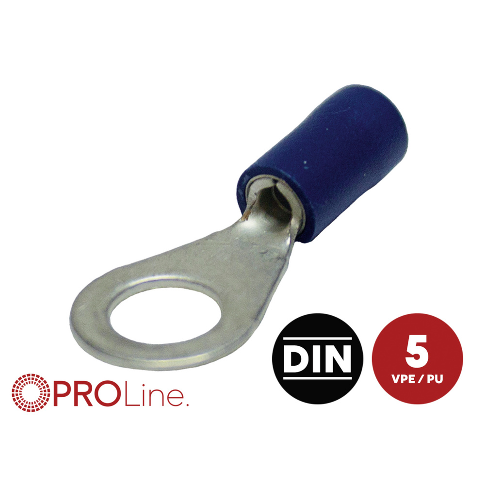 Acv 346550-2-5-p Ringkabelschuh Loch-ø=6.5 Mm Vollisoliert Blau 5 St. Piece