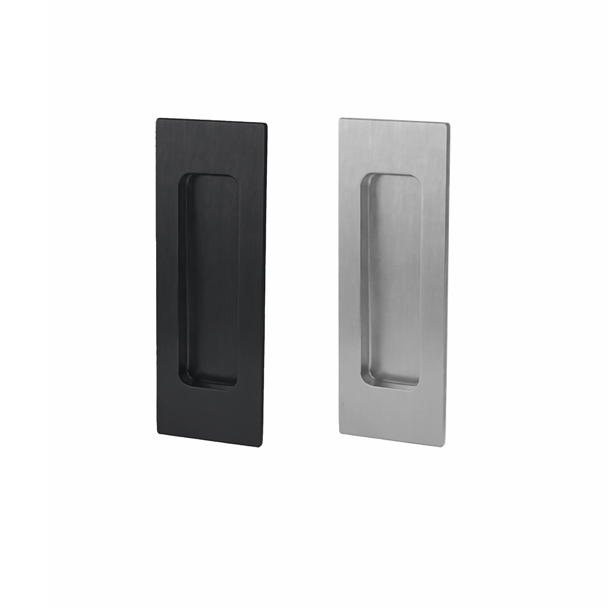 Einlassmuschel Edelstahl Matt Gebürstet 120x40 Mm - Möbelgriff Schiebetürmuschel