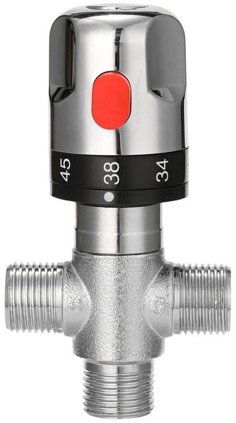 Adjustable Brass Bathroom Thermostatic Mixer Tap, Hot And Cold Water Mixer Tap, Household Boiler Temperature Control Valve