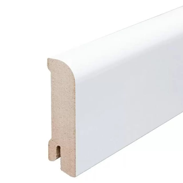 Kgm Sockelleiste Oben Rund Mdf Weiß Direktlackiert 18 X 58 Mm