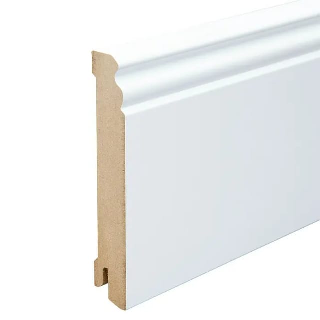Kgm Sockelleiste Hamburger Profil Mdf Ral 9016 18x115mm 2,44 M