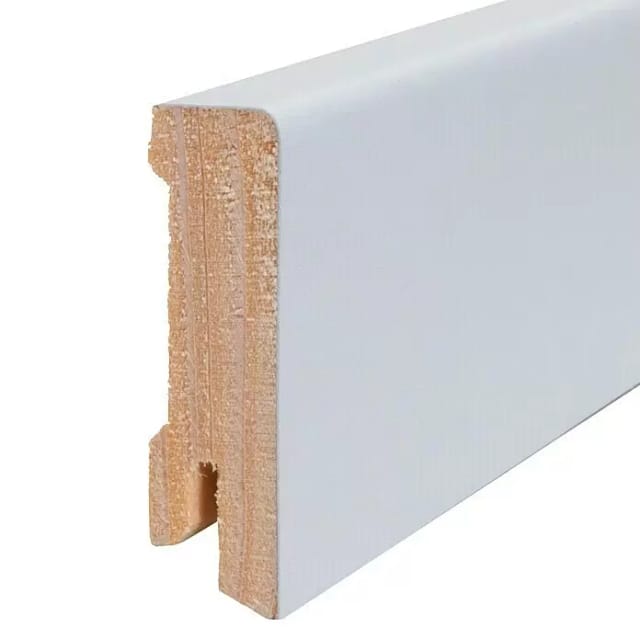 Kgm Sockelleiste Modern Lichtgrau Massivholz Furniert 16x58mm