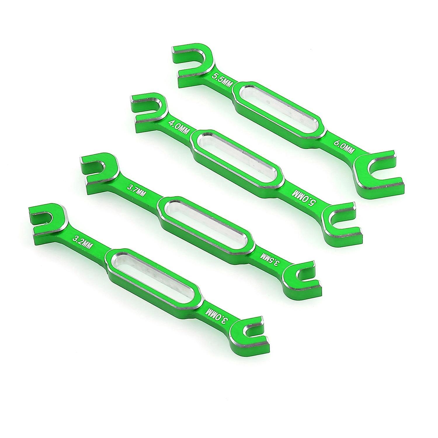 4pcs Wrench 3/3.2/3.5/3.7/4/5/5.5/6mm Turnbuckle Nut Ball End Joint Remover Universal Tool For Remot-green