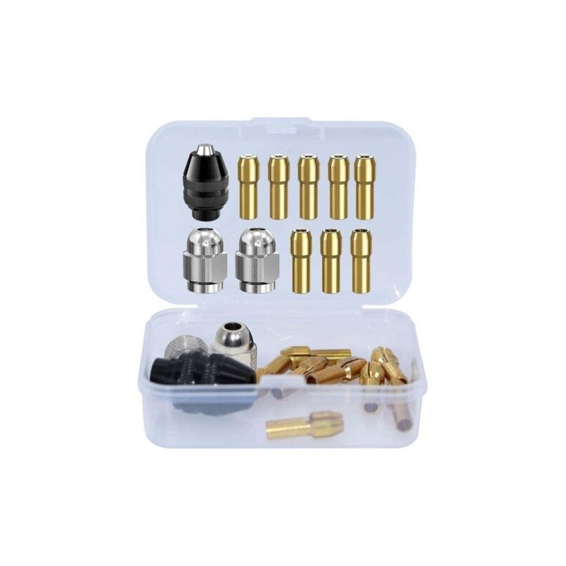 Dremel Lot De 11 Mandrins De Perçage, Mandrin Dremel 4486, Pinces De Serrage 4485, Têtes De Serrage En Laiton À Changement Rapide Pour Dremel 4000, Trio Et Plus, Avec Boîte