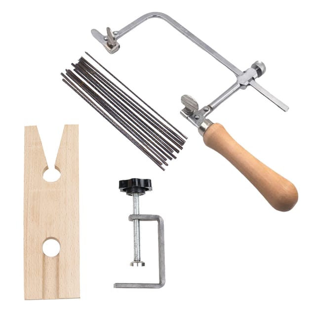 Ein Verstellbarer Sägerahmen Für Juweliere, Ausgestattet Mit 144 Sägeblättern, Ein Schmuckherstellungszubehör, Das Sich Für Bastelarbeiten Eignet.