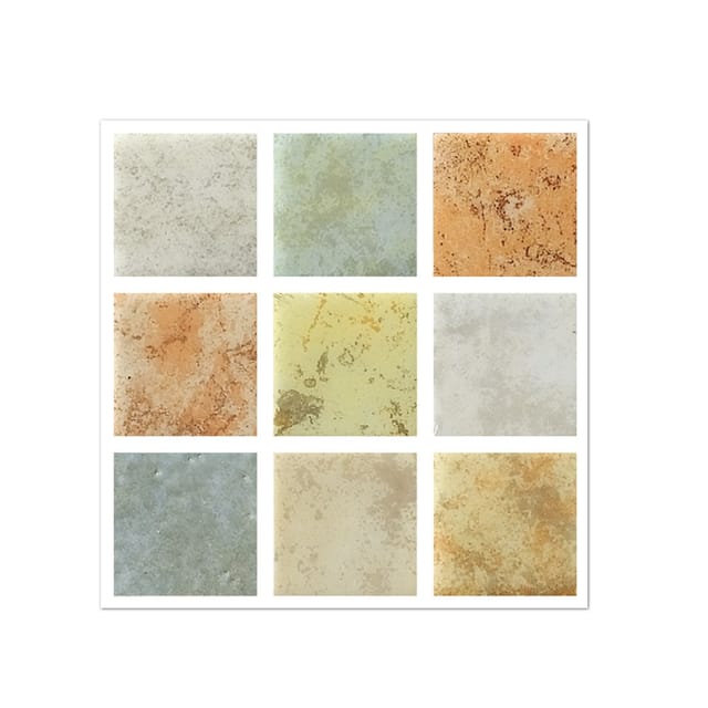 10 Stück Fliesenaufkleber, Selbstklebend, Hitzebeständig, Wasserdicht, Tapete, Spritzschutz Für Küche, Bad, Mosaik, Orange (10 X 10 Cm / 4 X 4 Zoll)