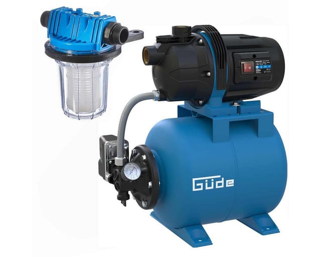 Güde Hww 6035 Hauswasserwerk 3200 L/h Gartenpumpe 600 W + Filter