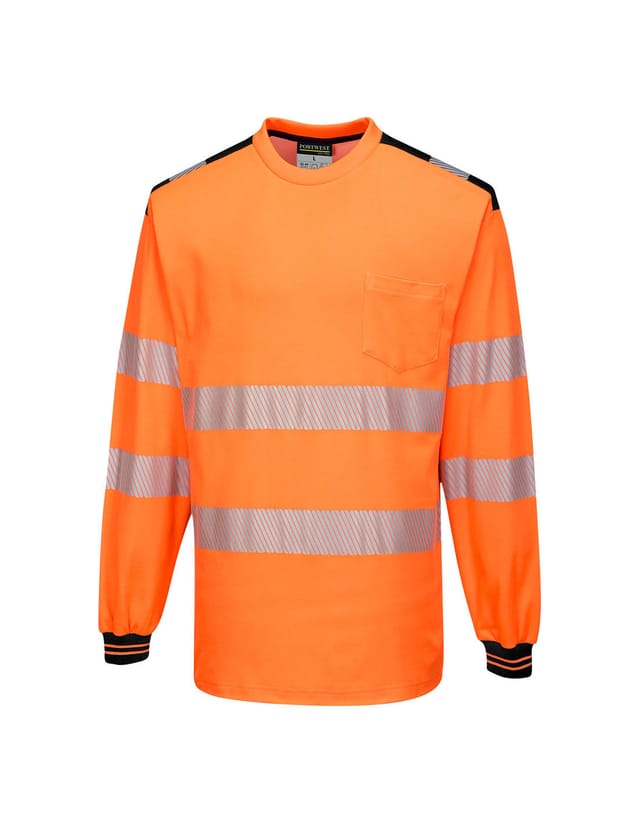 T-shirt Pw3 Hochsichtbar Ml Orange/schwarz L