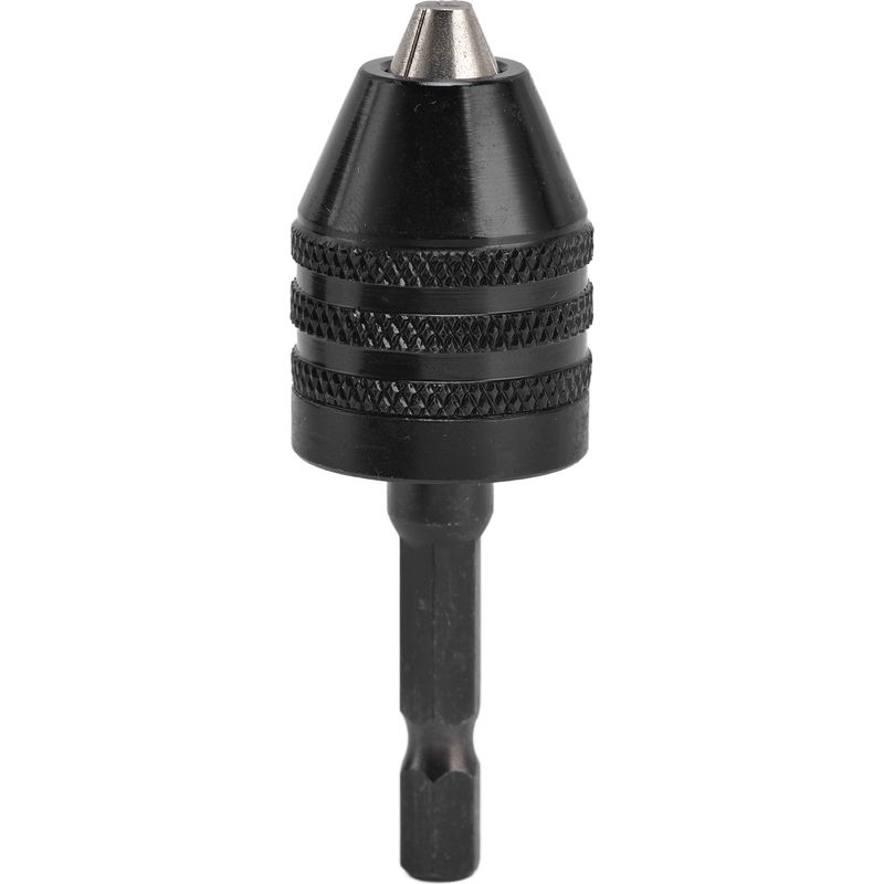 Mandrin De Perçage Sans Clé, Adaptateur Pour Visseuse À Chocs, 3 Mors, Queue Hexagonale 1/4 Po, 0,6-8 Mm, Noir