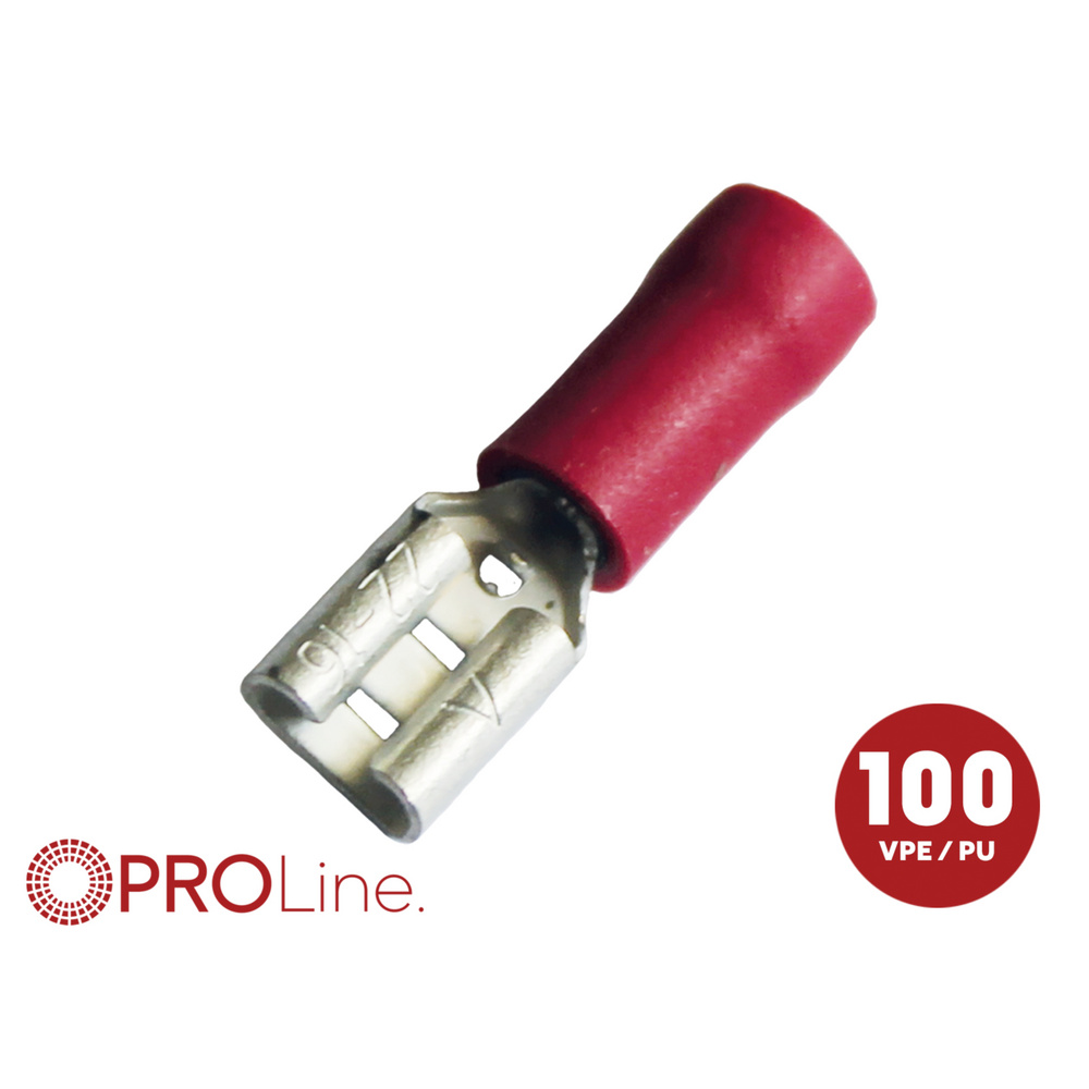 Acv 344801-1-0-p Steckzunge Steckdicke: 0.8 Mm Teilisoliert Rot 100 St. Piece