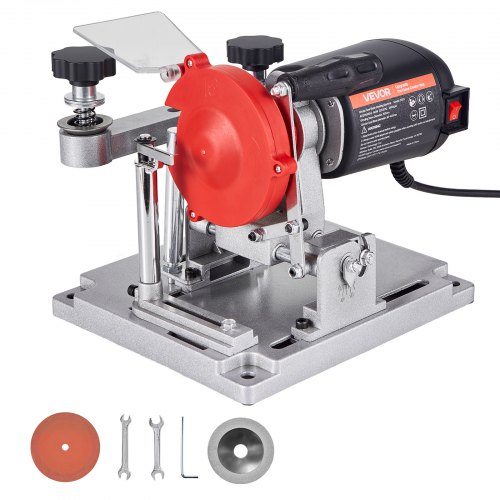 140w Sägeblattschärfgerät, 5700 U/min Kreissägeblattschleifer Mit 100mm Schleifscheibe, Elektr. Schärfmaschine Mit ±25° Einstellwinkel Für 90-400mm Sägeblätter, Blattschärfer Für Holzbearbeitung