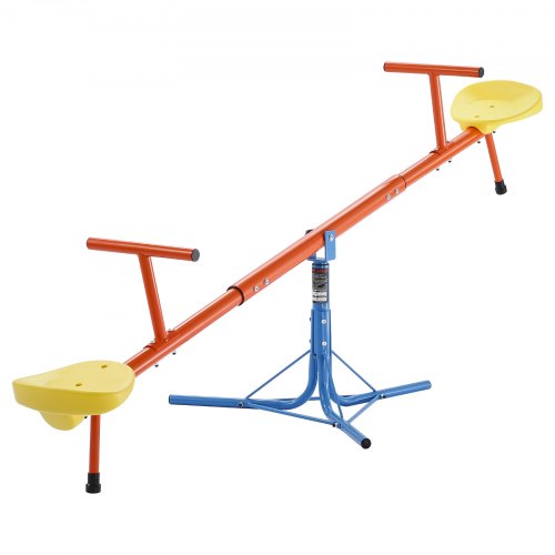 Kinderwippe, 45,4 Kg Tragkraft Pro Sitz, Gartenwippe Mit 3-zackigen Stützbeinen, Schaukelwippe, Karussellwippe, 360 Grad Drehbar, Spielplatzgerät Für Kinder Ab 3 Jahren, 1905x620x660 Mm
