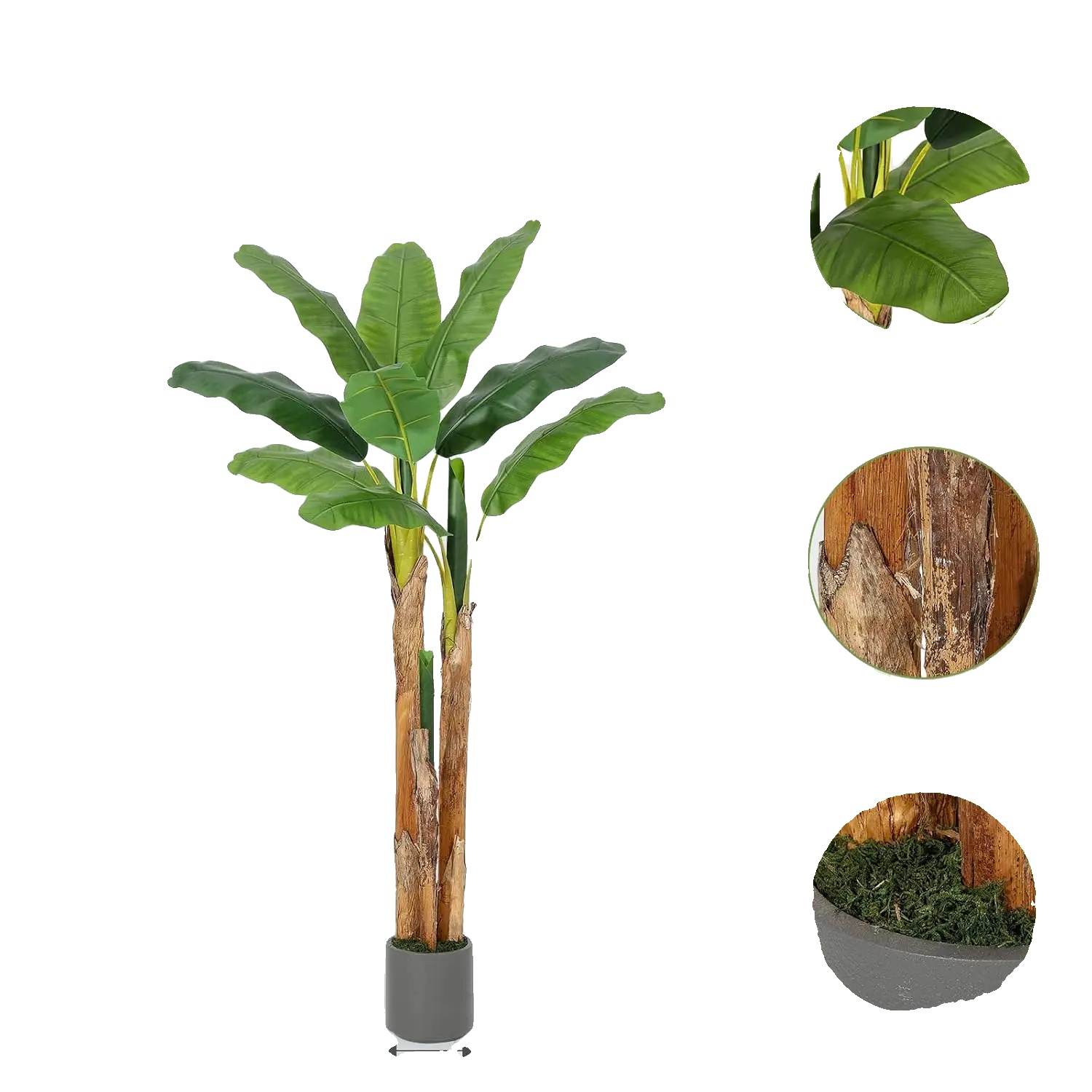 Künstlicher Bananenbaum, Realistisches Aussehen, Pflegeleicht, 150 Cm