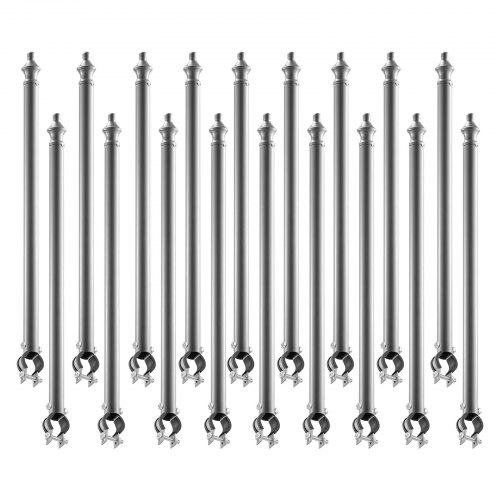 Übersteigschutz Zaunerhöhung, 18er-pack, 695 Mm Stacheldrahtabweiser Für 3,3-3,8 Mm Zaunoberseite, Ω-halterung, Stacheldrahthalter Zum Schutz Der Privatsphäre In Hof, Bauernhof Oder Garten