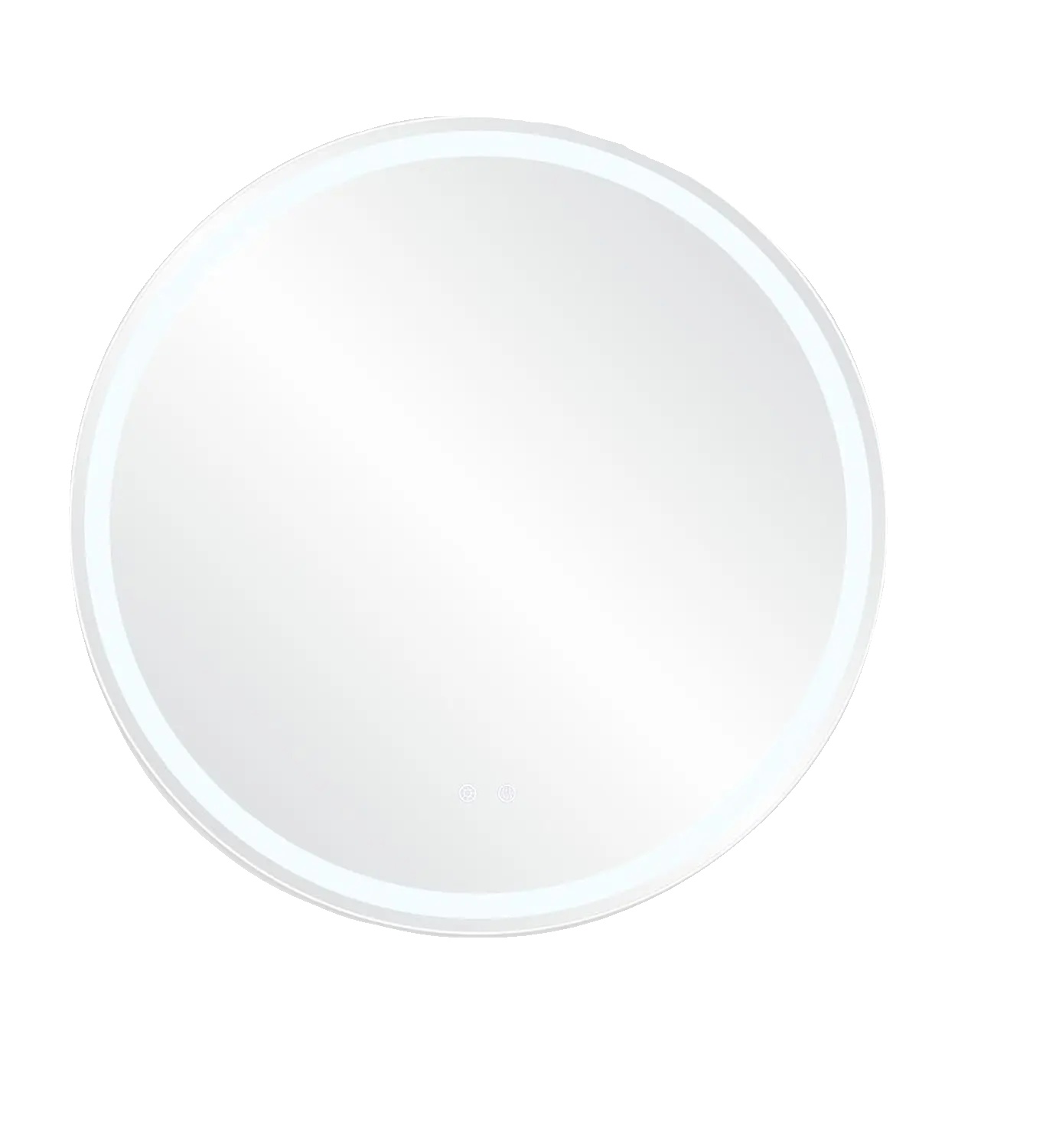 Badezimmerspiegel, Beschlagfrei, Dimmbare Led-beleuchtung, Runder Spiegel, 80 Cm Durchmesser