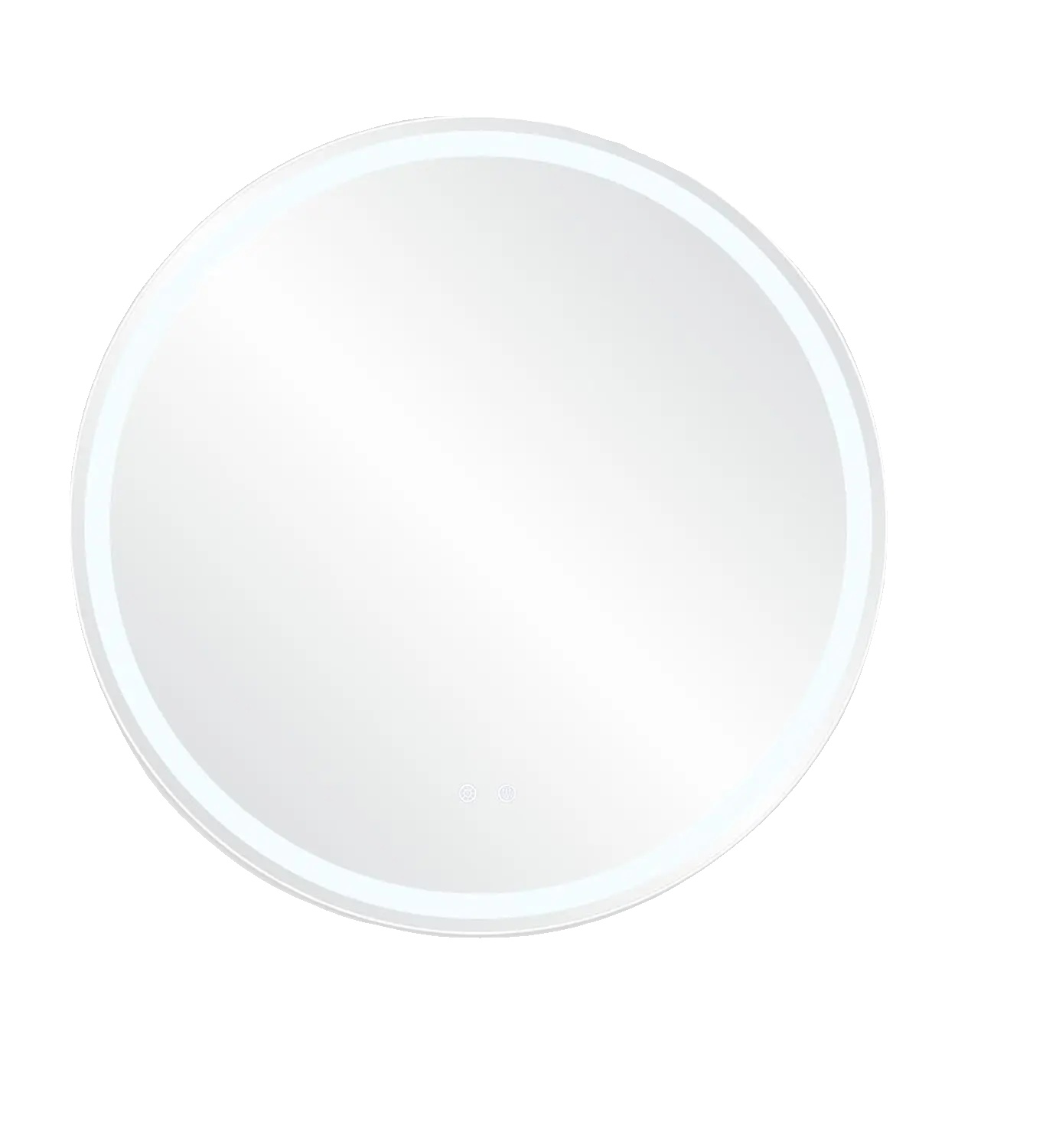 Badezimmerspiegel, Beschlagfrei, Dimmbare Led-beleuchtung, Runder Spiegel, 60 Cm Durchmesser