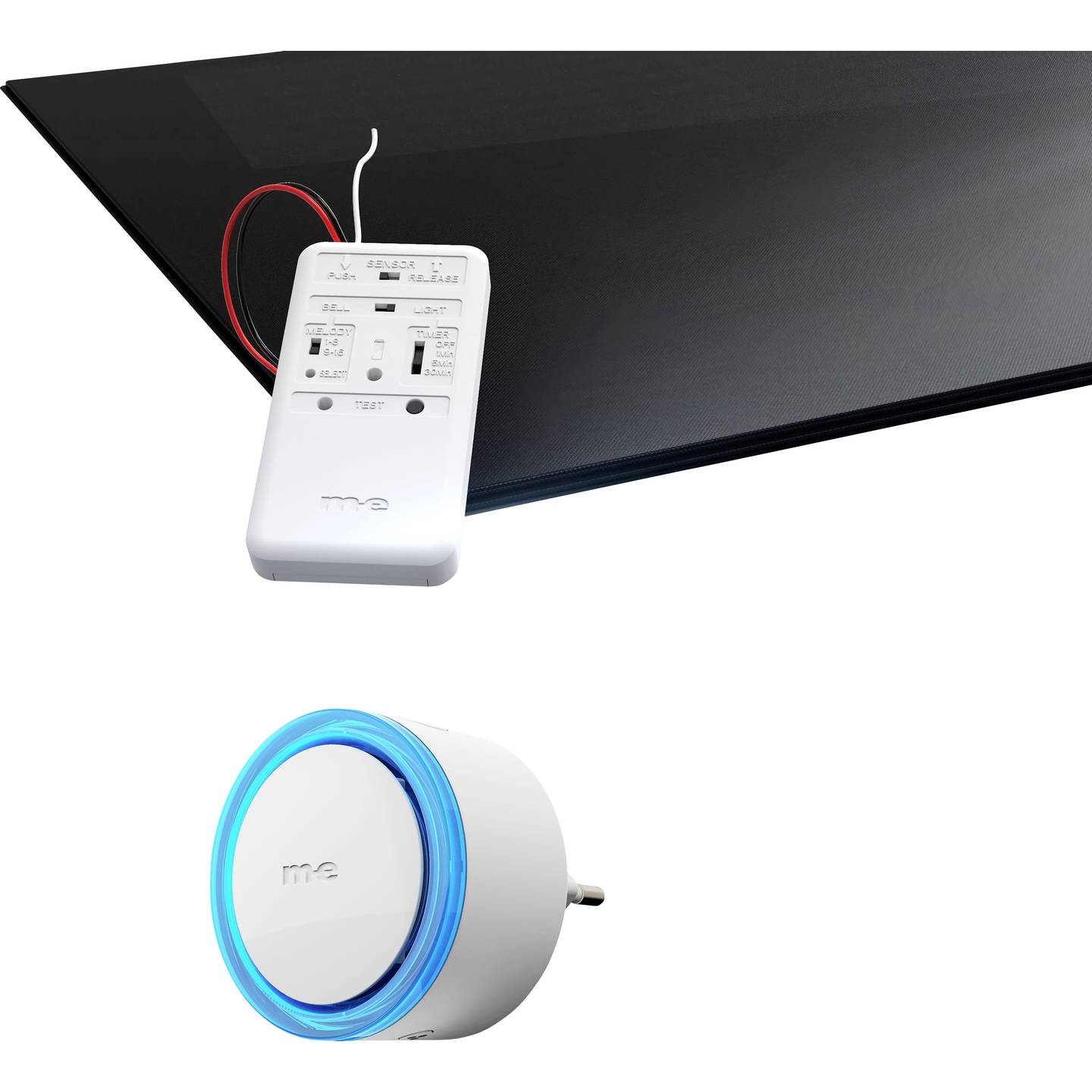 [gebraucht] B-ware M-e Modern-electronics Funk-alarmtrittmatte Bell-5777 Mini-alarmanlage 200m