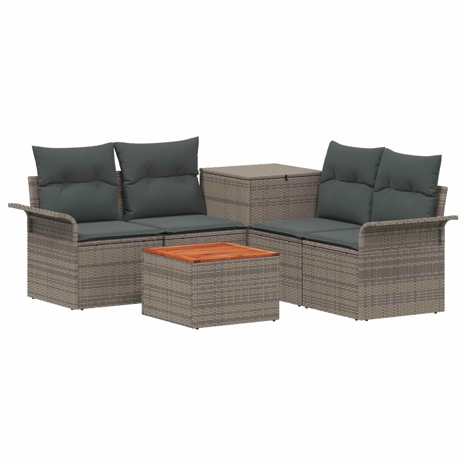 Maison Exclusive - Sofa Set 6 Stk. 4-sitzer Grau Und Dunkelgrau