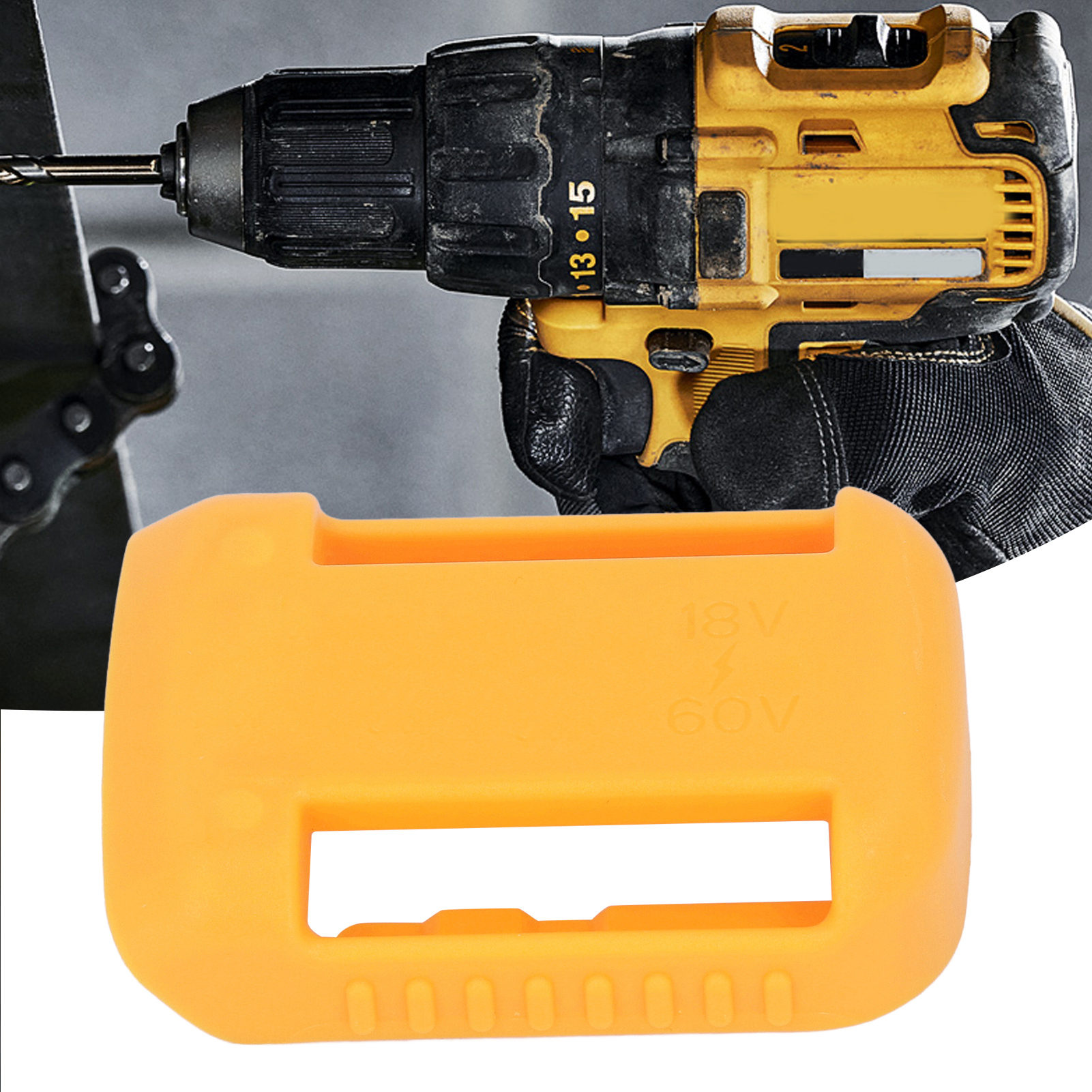 Fünf Gelbe 20v/60v Batteriehalter Von Dewalt, Geeignet Für Dcb200, Dcb201, Dcb203, Dcb204, Dcb205, Dcb206 Und Andere Batterien.