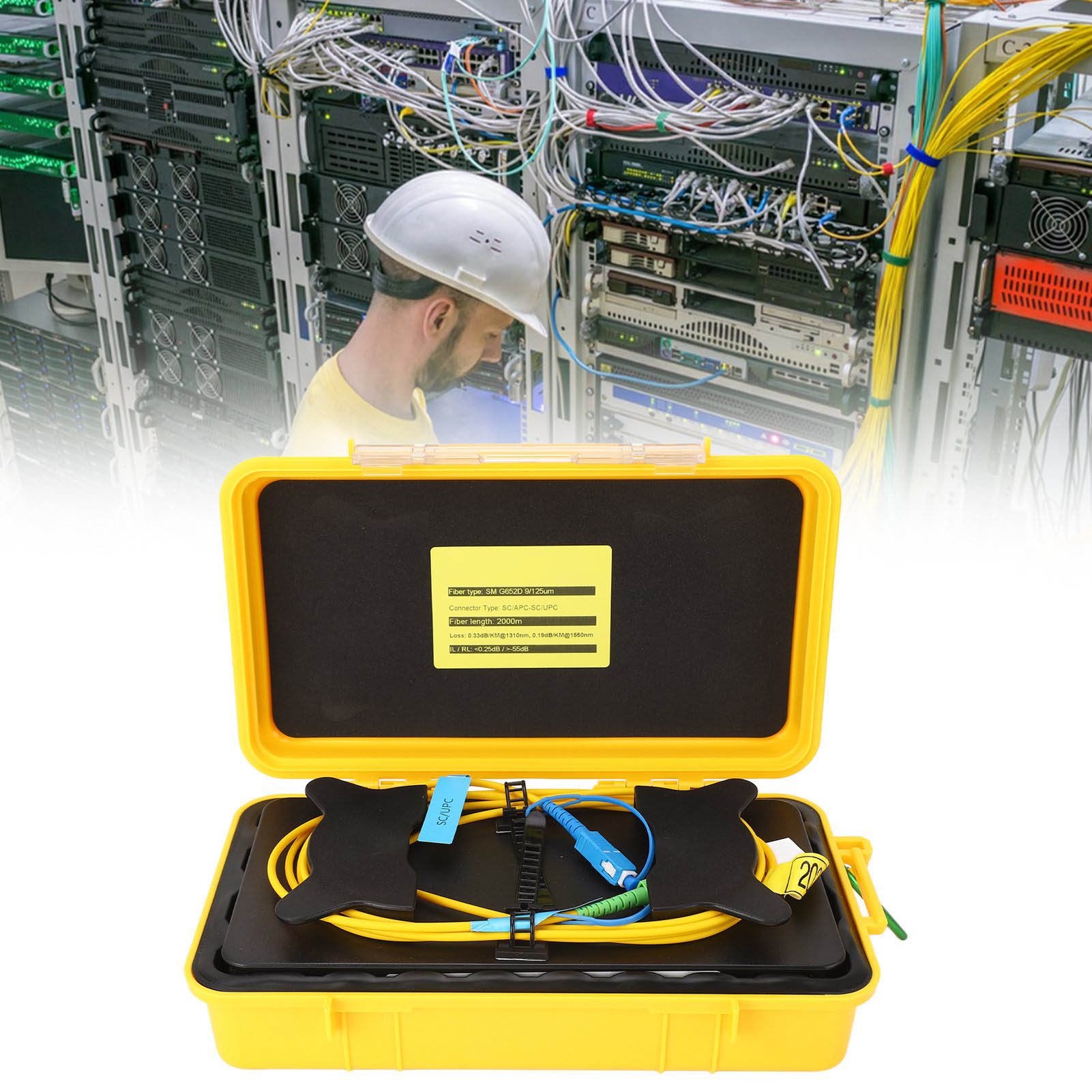 2 Km Sc/apc-sc/upc Singlemode-glasfaser-testverlängerungskabel Otdr, Glasfaser-patchbox