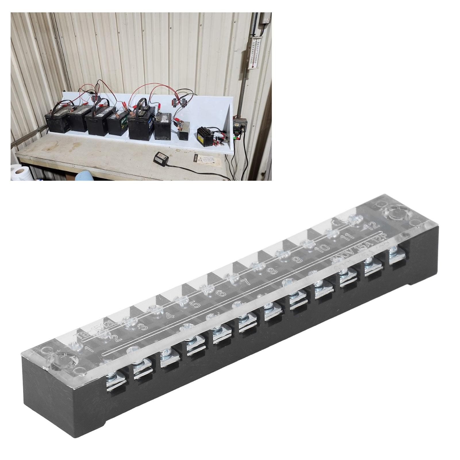 Die Tb-1512 12-poligen Stromverbinder Werden Im 5er-pack Inklusive Anschlussklemmen Und Jumpern Geliefert. 15 A, 600 V