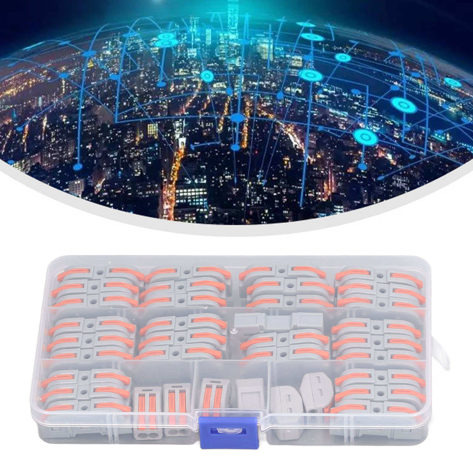 Schnellanschluss-klemmenblock Für Beleuchtungsdrähte Und -kabel, Als Ersatz Für Elektrische Kabelverteiler Und Parallelverbinder (druckanschluss).