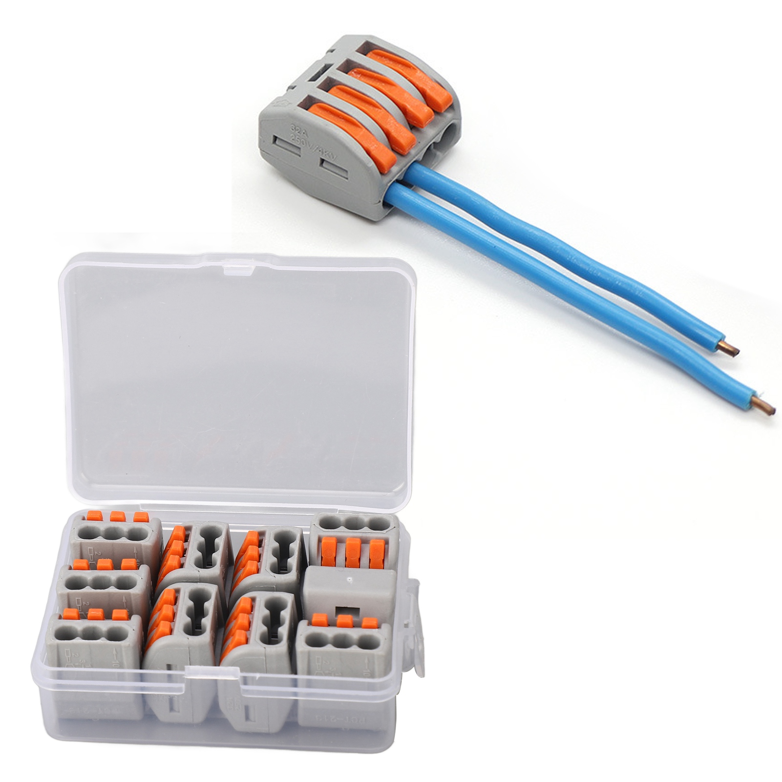 Schnell-druckknopfverbinder Für Pct-213 Klemmenblock, Stromverdrahtungsverbinder, Netzkabel Für Leuchte (10 Stück Pro Set).