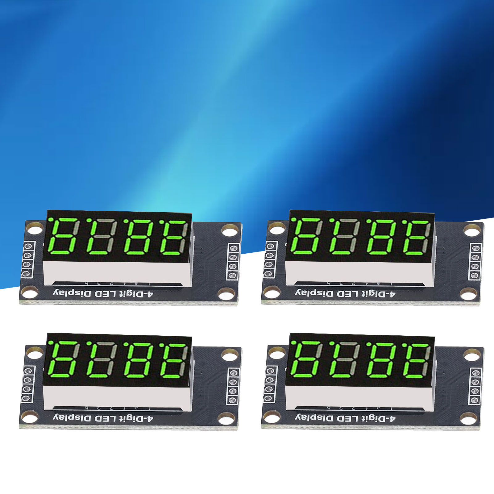 Verkauft In 4er-packs: 0,36 Zoll Digitales Anzeigemodul, Vierstellige Sieben-segment-led-anzeige, Tm1637 Modul, Grün.