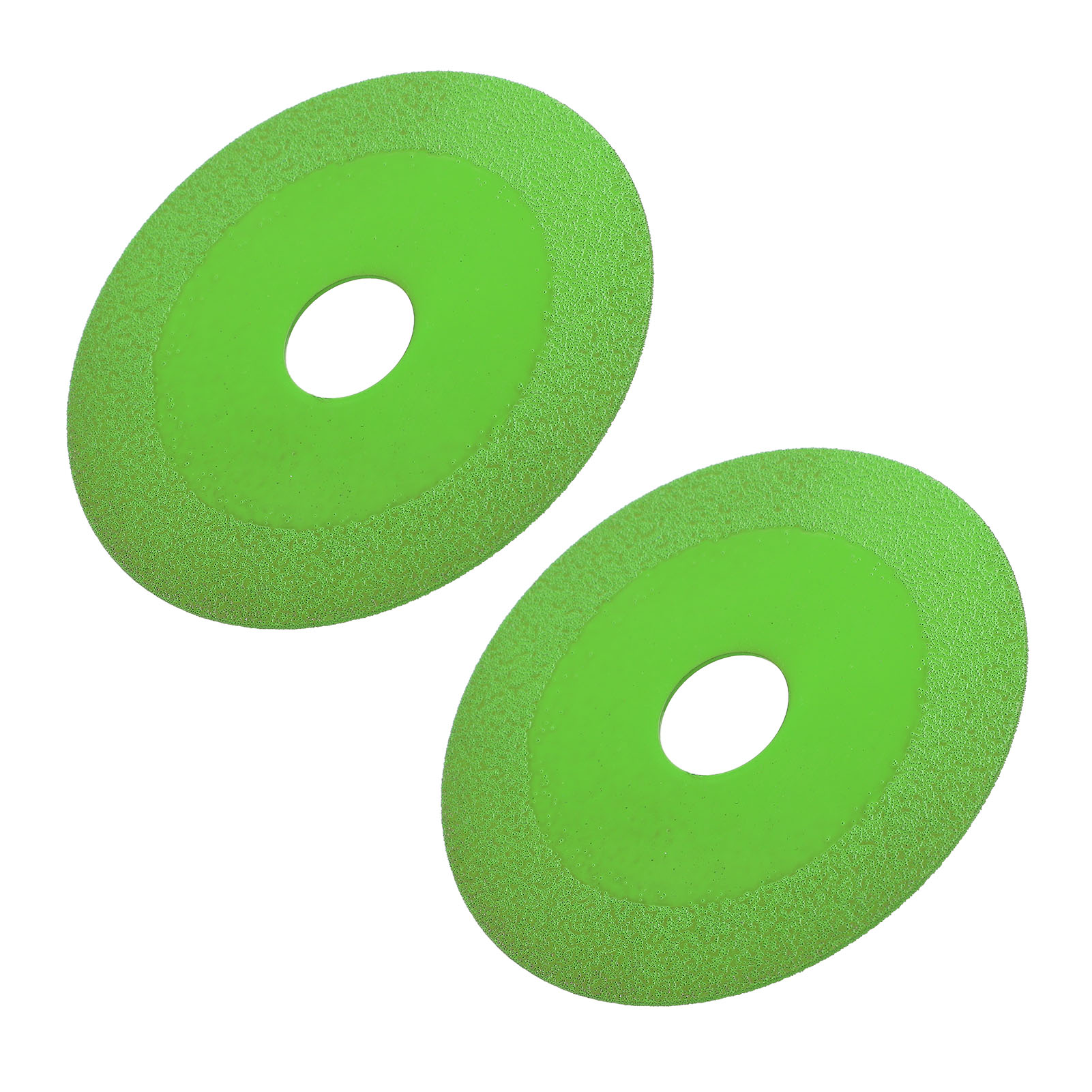 2 Polierscheiben Für Glas, Fliesen, Jade, Kristall Und Weinflaschen, Innendurchmesser 22 Mm, Außendurchmesser 100 Mm, Diamantkorn 15 Mm Breit Und 1 Mm Dick, Grün.