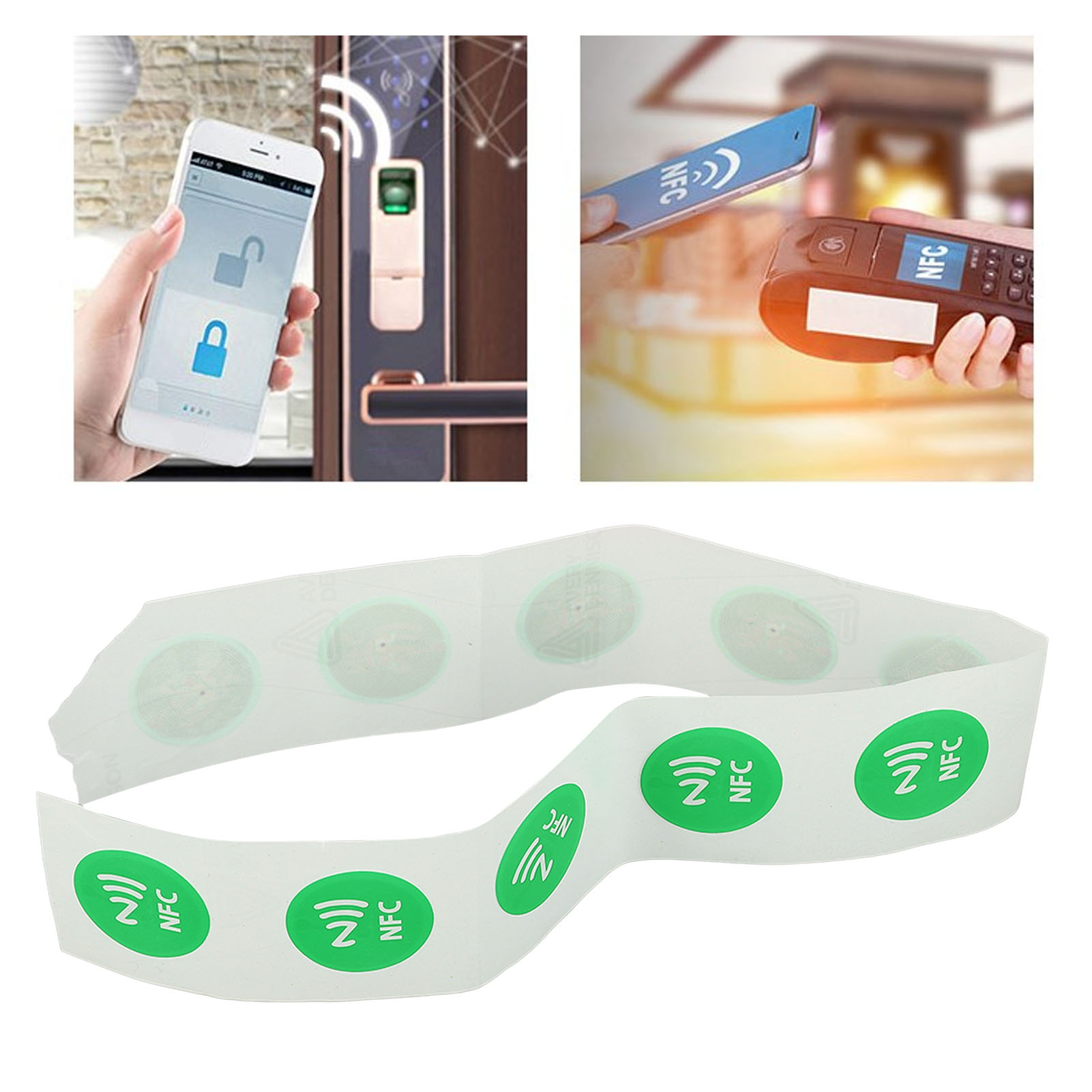 Nfc-karten/aufkleber Kompatibel Mit Tagmo Und Amiibo, 504 Byte Speicher, Vollständig Programmierbar, Grün.