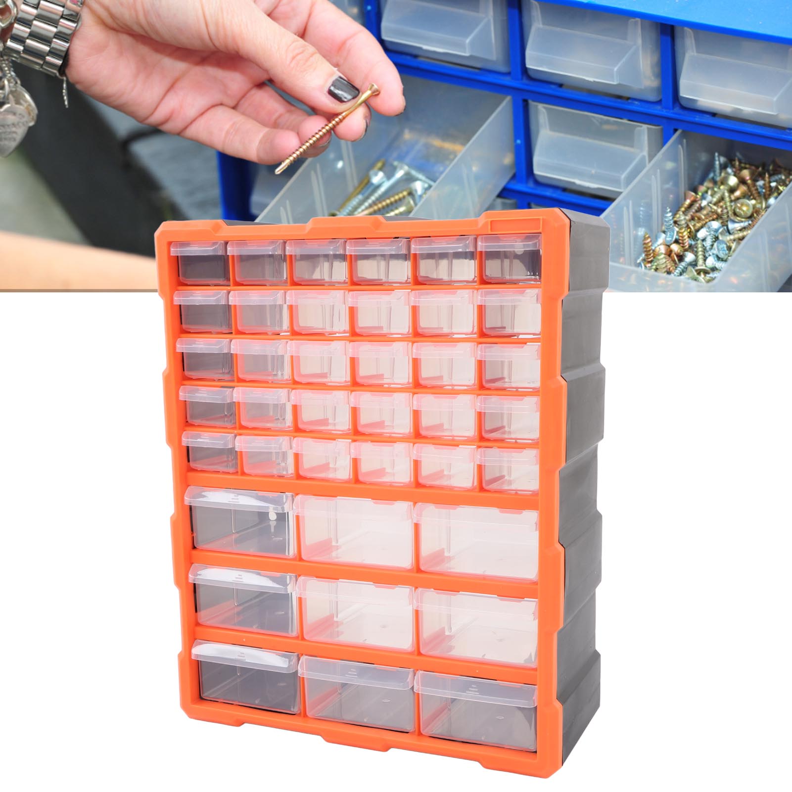 Meico 39 Aufbewahrungsbox Mit Schubladen Für Schrauben, Teile Und Elektronische Bauteile Schubladeneinteiler Für Teile.