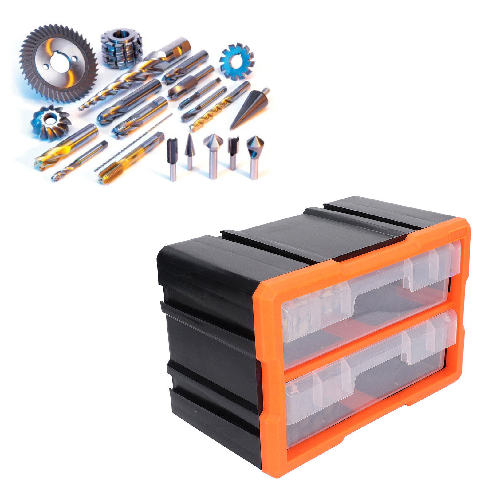 Meico Modulare Aufbewahrungsbox Für Elektronische Bauteile, Aufbewahrungsschublade Für Schrauben Und Ersatzteile, 2-stöckige Teilebox