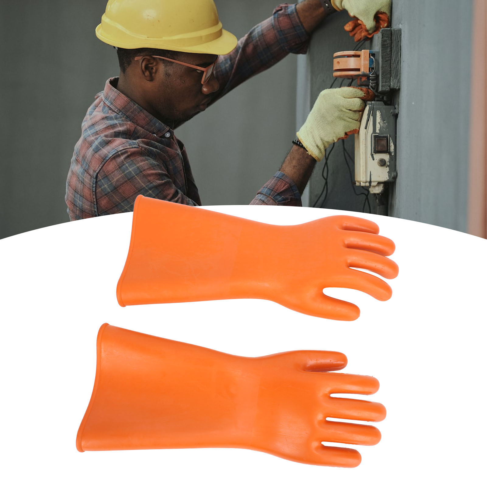 Hochspannungs-isolierhandschuhe 35 Kv, Spezielle Gummihandschuhe Für Elektriker, 35 Kv Isolierschutzhandschuhe Für Arbeiten Unter Spannung.