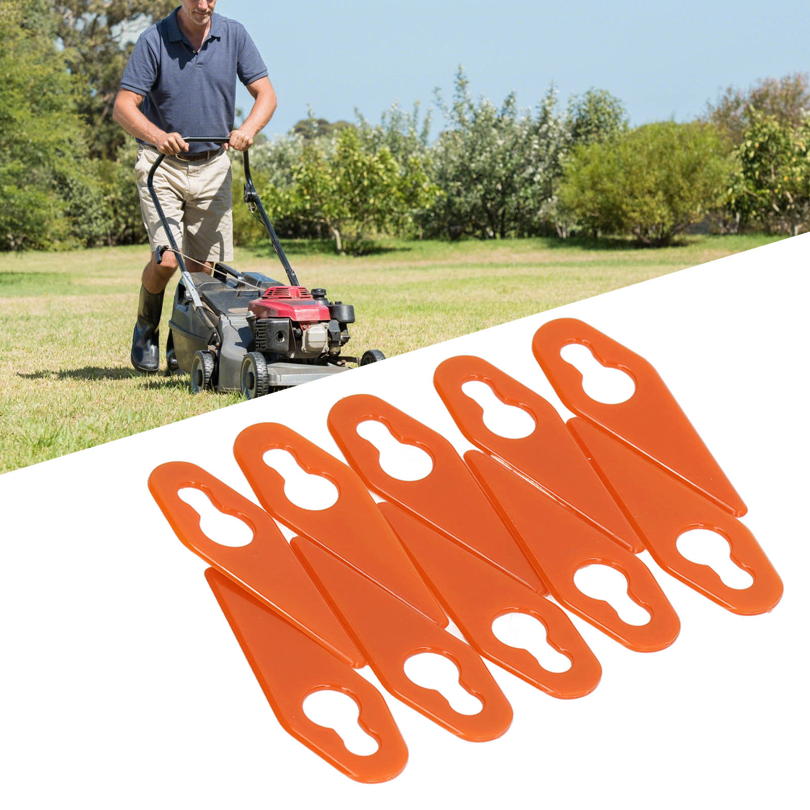 Geeignet Für Rasenmäher Der Gtech Gt-serie, Kunststoff-mähklingen, Orange.