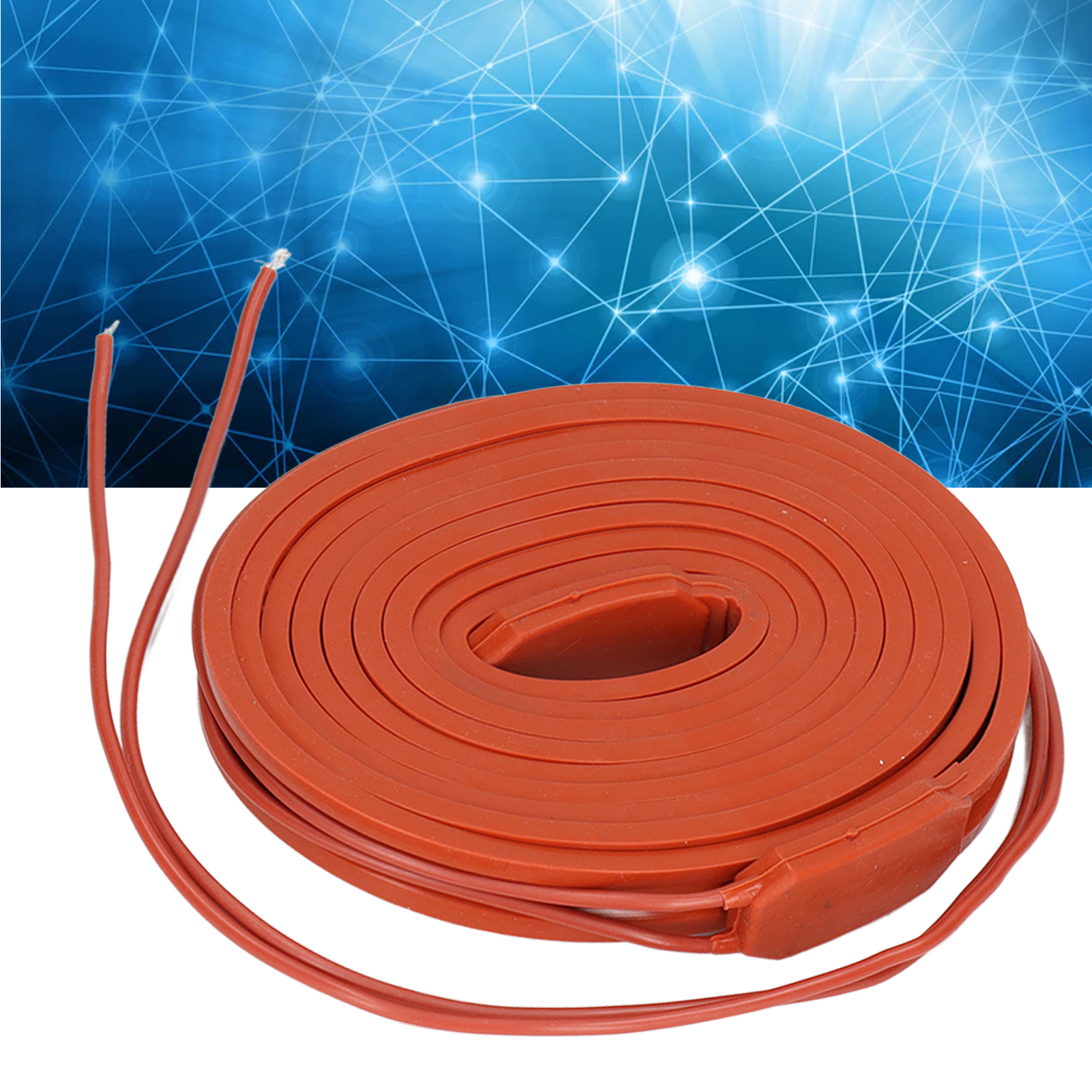 Wasserdichtes, Flexibles Silikonheizkabel 220 V Ac 15 X 2000 Mm 150 W Für Klimaanlagenkompressoren, Gehäuse, Turbinen, Plattenwärmetauscher, Abtauheizungen Und Selbstregulierende Begleitheizungen