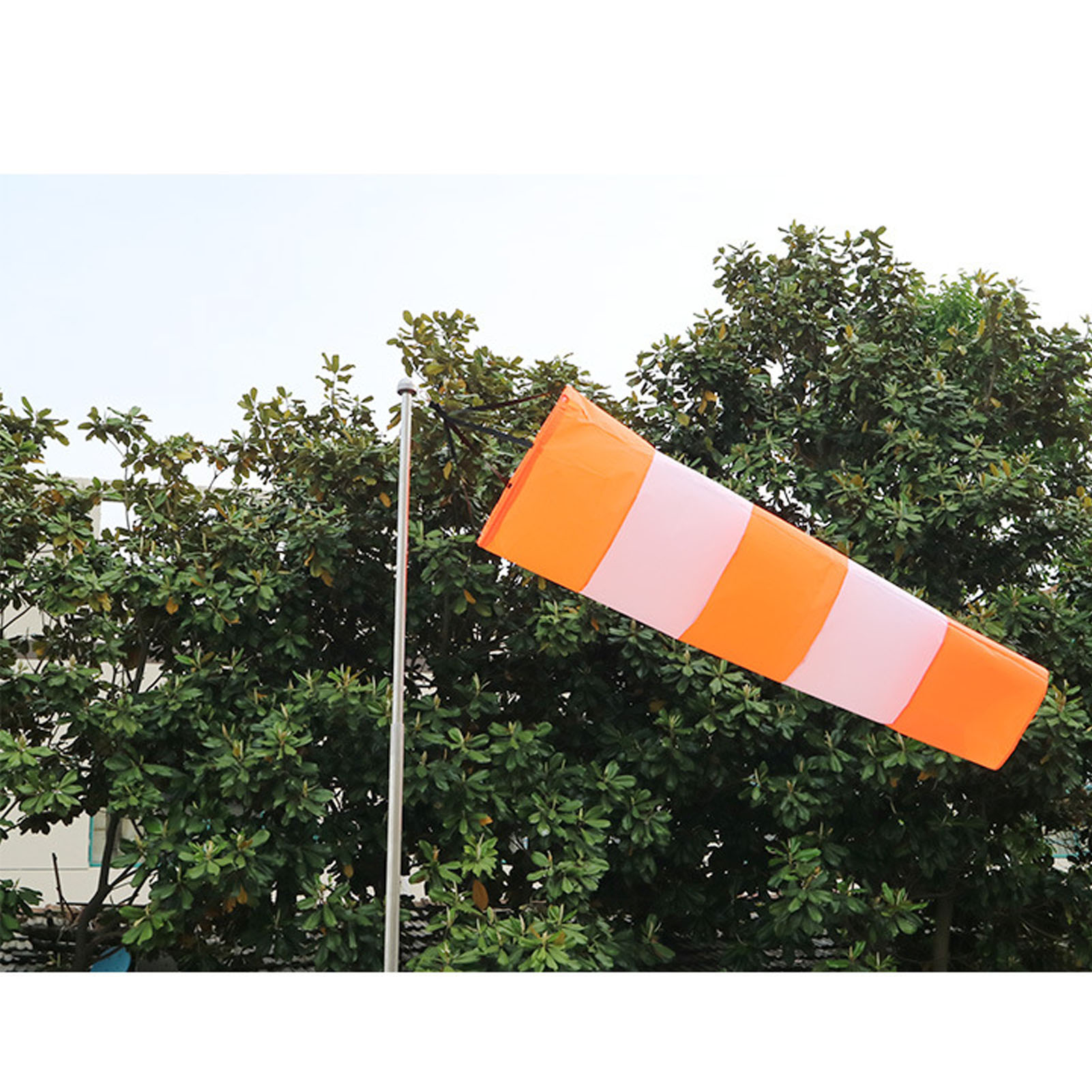 Orangefarbener 80-cm-windrichtungsmessbeutel, Wetterfahne, Windfahne, Reißfester Polyesterbeutel, Ideal Für Den Außenbereich, Flughäfen, Bauernhöfe Und Parks, Fluoreszierende Ausführung