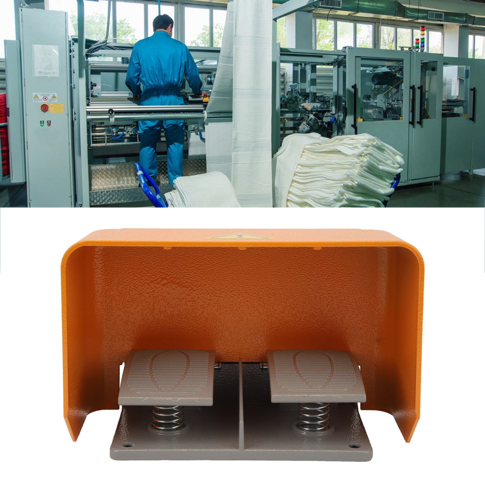Fs-602 Doppelfußschalter, Hochstromausführung Mit Schutzabdeckung, 220 V, Geeignet Für Medizinische Geräte, Textilmaschinen, Schweißgeräte, Druckmaschinen Usw.