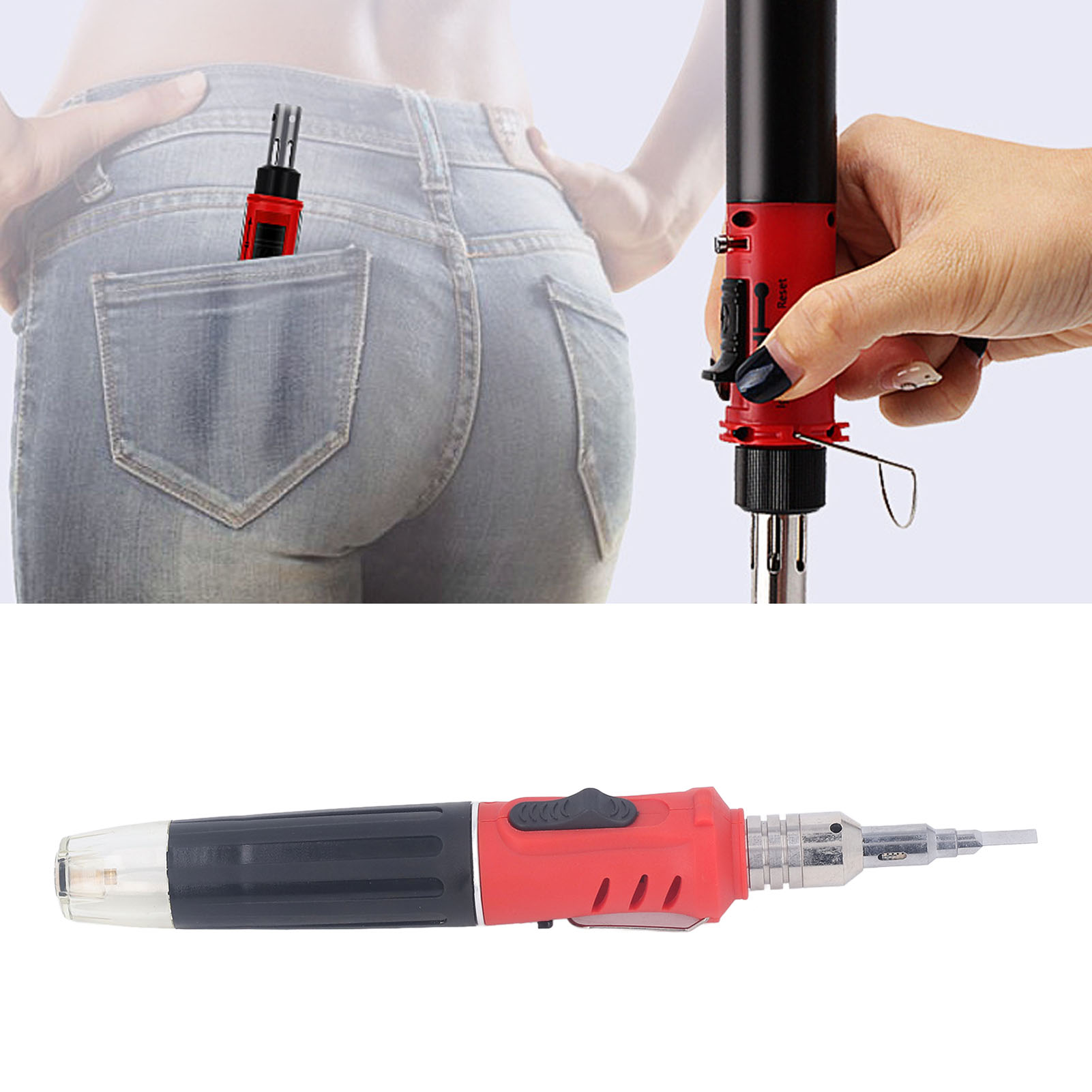 10-in-1 Gaslötkolben-set, Maximale Temperatur 1300℃, Tragbarer Gaslötkolben Mit Elektronischer Zündung Und 5 Spitzen Für Elektrische Wartungsarbeiten Und Heimwerkerprojekte.